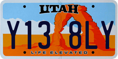 UT license plate Y138LY