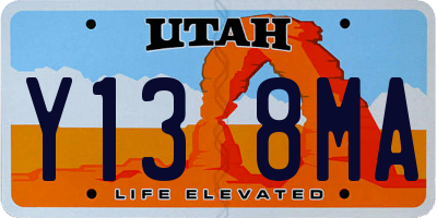 UT license plate Y138MA