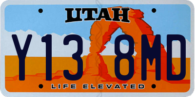 UT license plate Y138MD