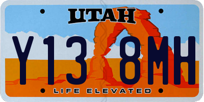 UT license plate Y138MH