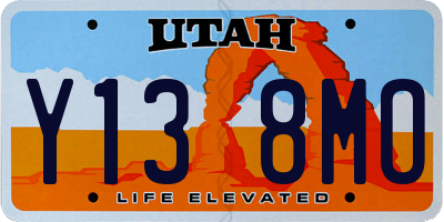 UT license plate Y138MO