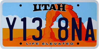 UT license plate Y138NA