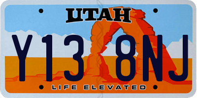 UT license plate Y138NJ