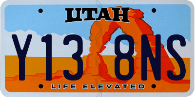 UT license plate Y138NS
