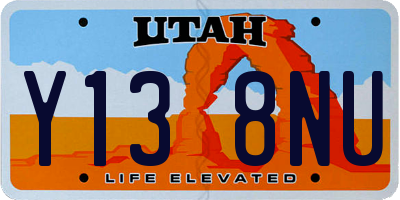 UT license plate Y138NU
