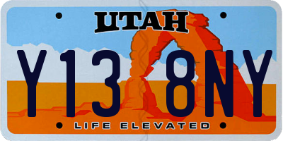 UT license plate Y138NY