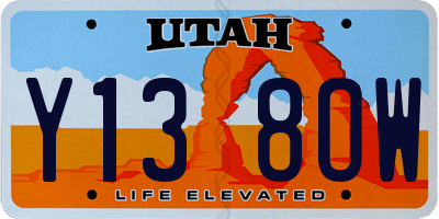 UT license plate Y138OW