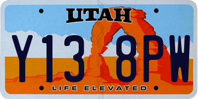 UT license plate Y138PW