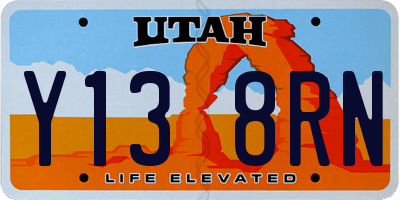 UT license plate Y138RN