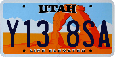 UT license plate Y138SA