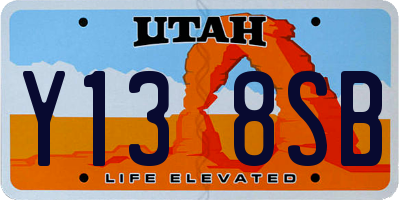 UT license plate Y138SB