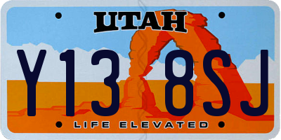 UT license plate Y138SJ