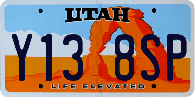 UT license plate Y138SP