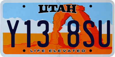 UT license plate Y138SU