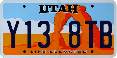 UT license plate Y138TB