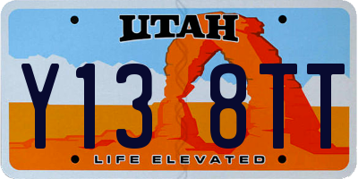 UT license plate Y138TT