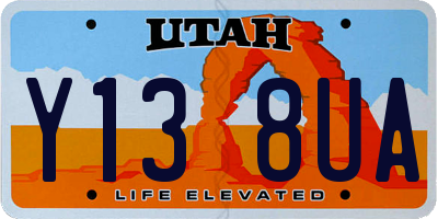 UT license plate Y138UA