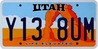 UT license plate Y138UM