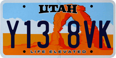UT license plate Y138VK