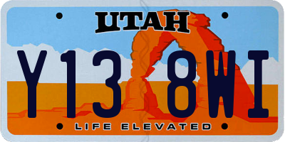UT license plate Y138WI