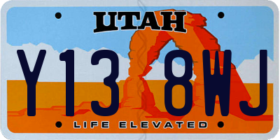 UT license plate Y138WJ