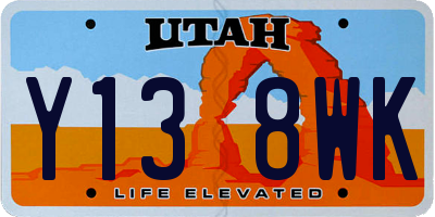 UT license plate Y138WK