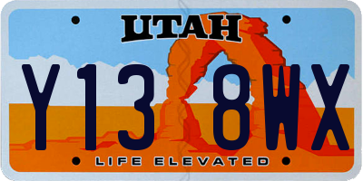 UT license plate Y138WX