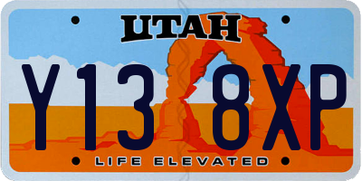UT license plate Y138XP