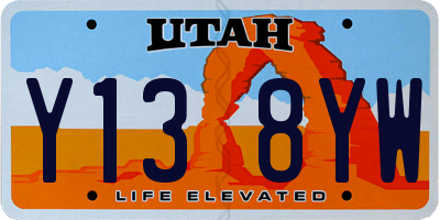 UT license plate Y138YW