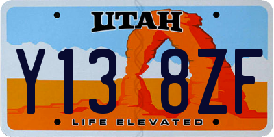 UT license plate Y138ZF