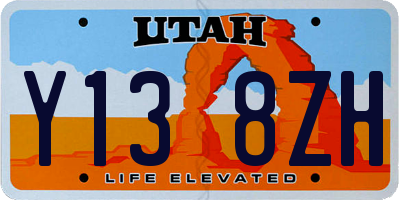 UT license plate Y138ZH