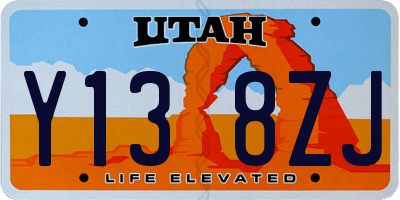 UT license plate Y138ZJ