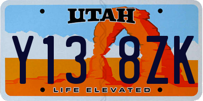 UT license plate Y138ZK