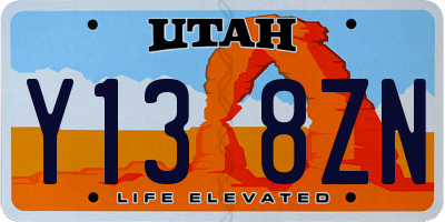 UT license plate Y138ZN