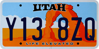 UT license plate Y138ZQ