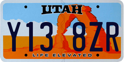 UT license plate Y138ZR