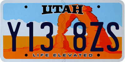UT license plate Y138ZS