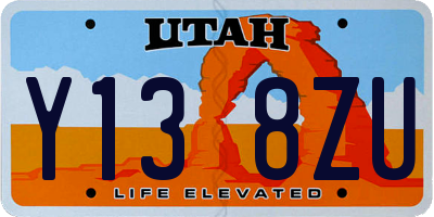 UT license plate Y138ZU