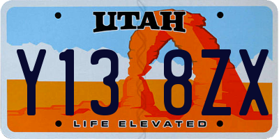 UT license plate Y138ZX
