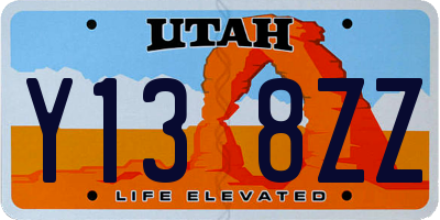 UT license plate Y138ZZ