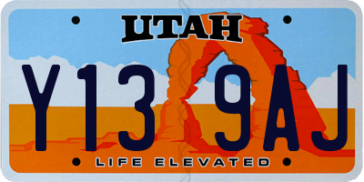 UT license plate Y139AJ
