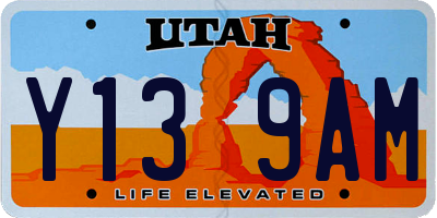 UT license plate Y139AM