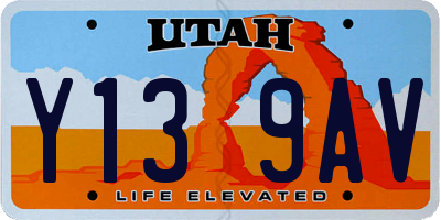 UT license plate Y139AV