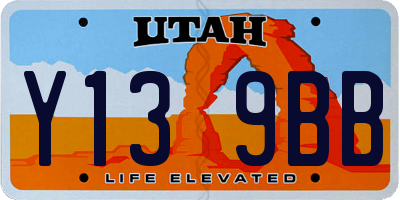 UT license plate Y139BB