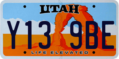 UT license plate Y139BE