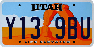 UT license plate Y139BU