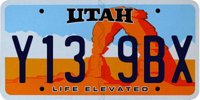 UT license plate Y139BX