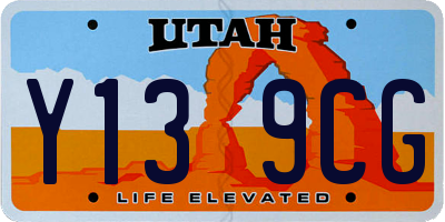 UT license plate Y139CG