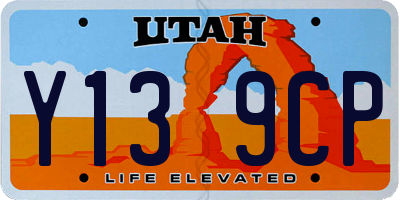 UT license plate Y139CP