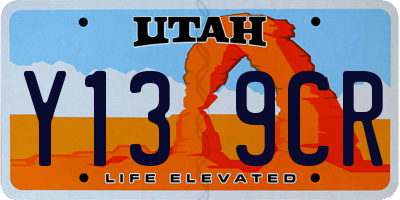UT license plate Y139CR